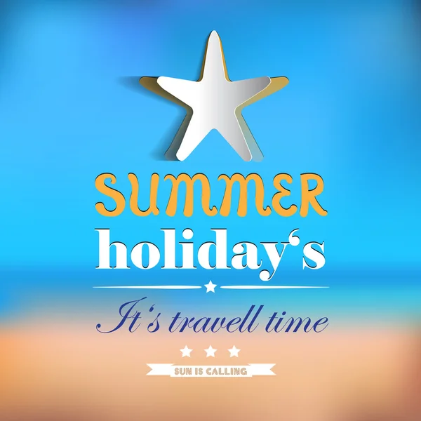 Summer holidays. Retro poster. — Stock Photo, Image