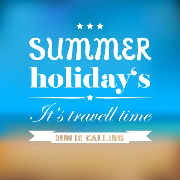 Summer holidays. Retro poster. — Stock Photo, Image