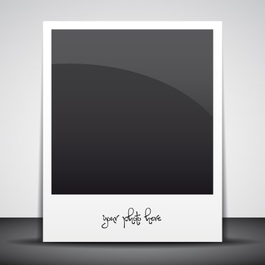 Blank photo frame over soft background clipart