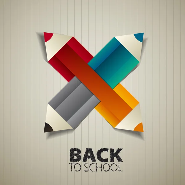 Back to school with paper pencils — Stock Photo, Image