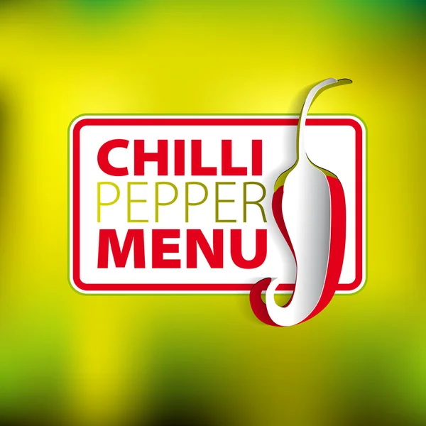 Chili peppar meny - papper — Stockfoto