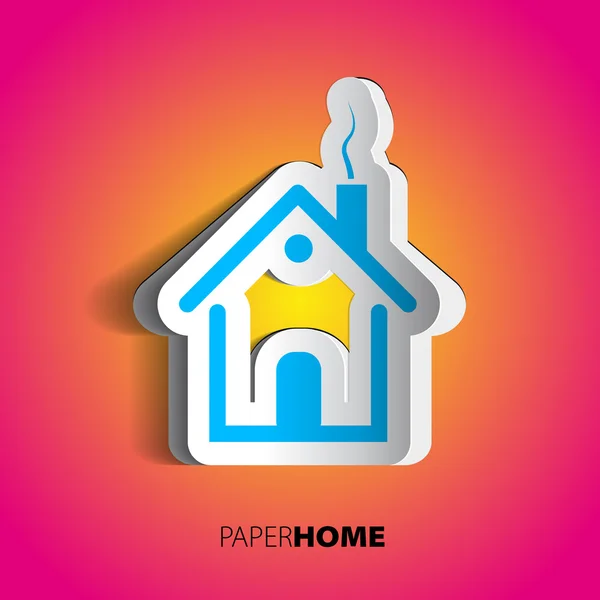 Paper home design - house card — Stock Photo, Image