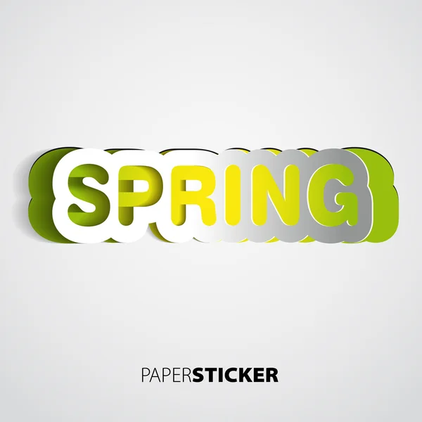 Paper spring sign- spring — Stok Foto