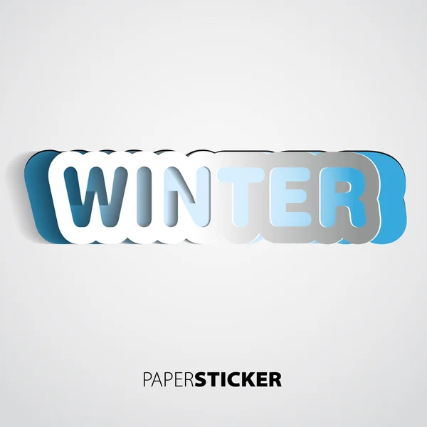 Sinal de primavera de papel - inverno — Fotografia de Stock