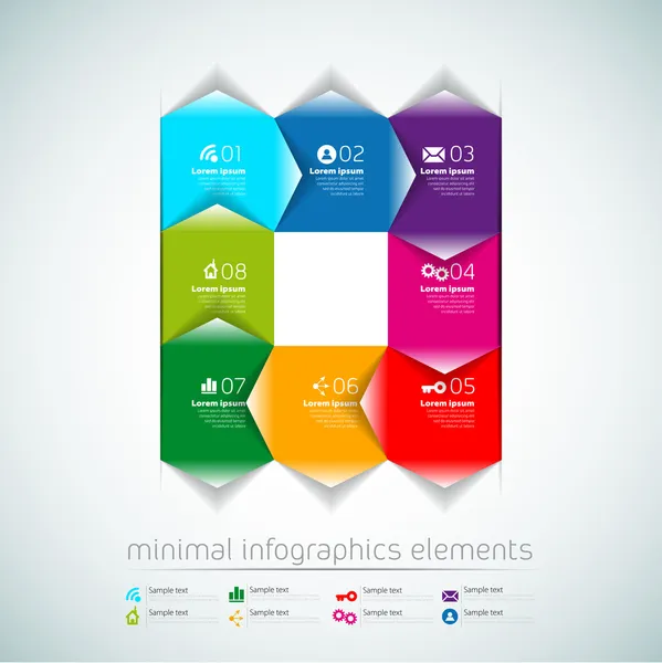 Minimal infographics design — Stock Vector