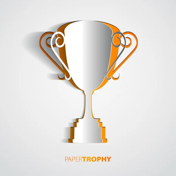 Papper trophy med plats för din text — Stock vektor