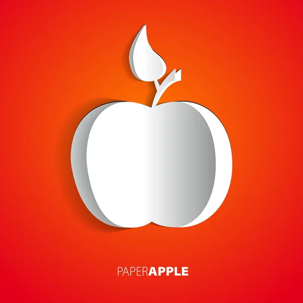 Carta rossa vettoriale design della carta mela — Vettoriale Stock