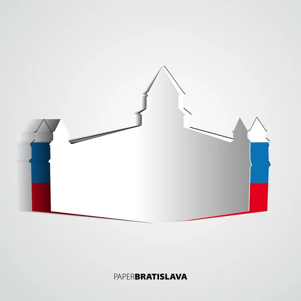 Papier bratislava castle — Stockvector