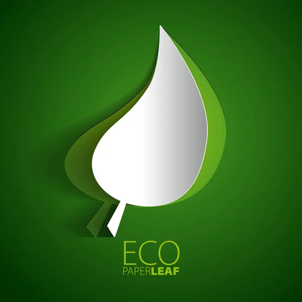 Eco papier liść — Wektor stockowy