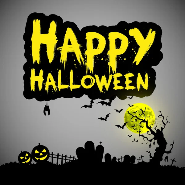 Feliz mensagem de Halloween — Vetor de Stock