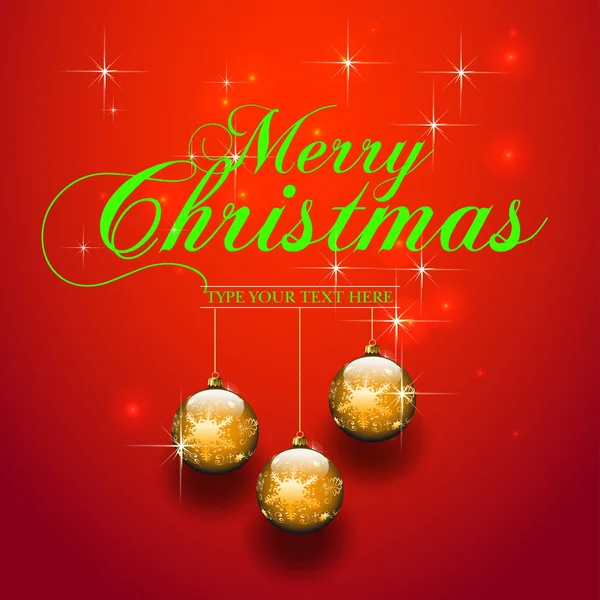 Christmas Greeting Card - Merry Christmas — Stock Vector