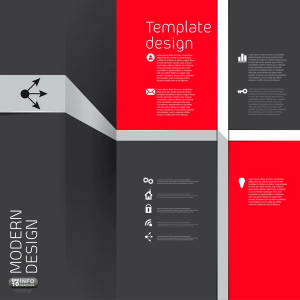 Banner moderno de infografías de negocios — Vector de stock