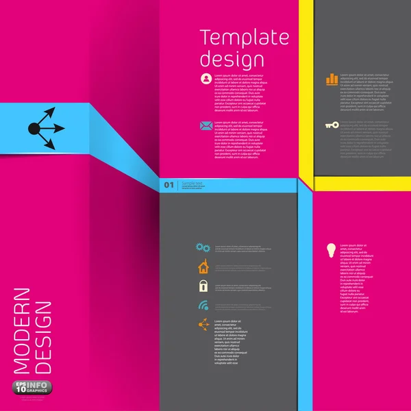 Banner moderno de infografías de negocios — Vector de stock