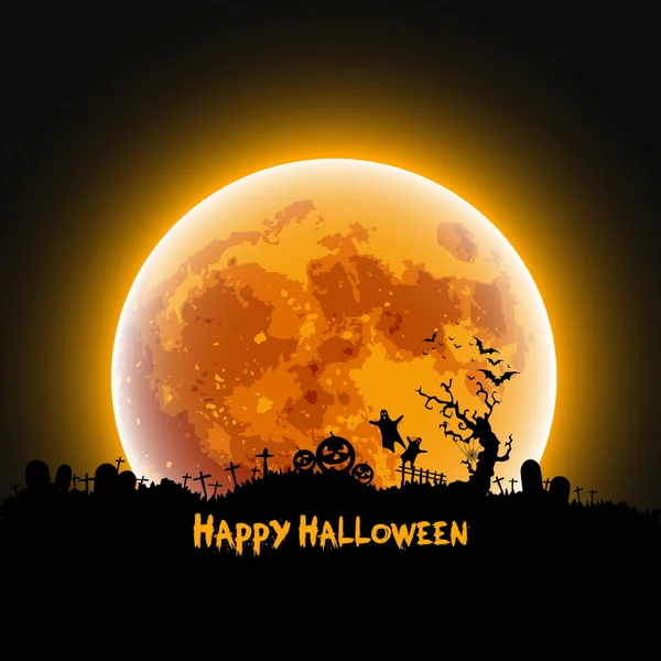 Glad Halloween meddelande — Stock vektor