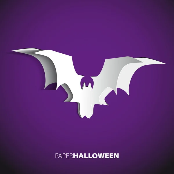Cartão de morcego Halloween — Vetor de Stock