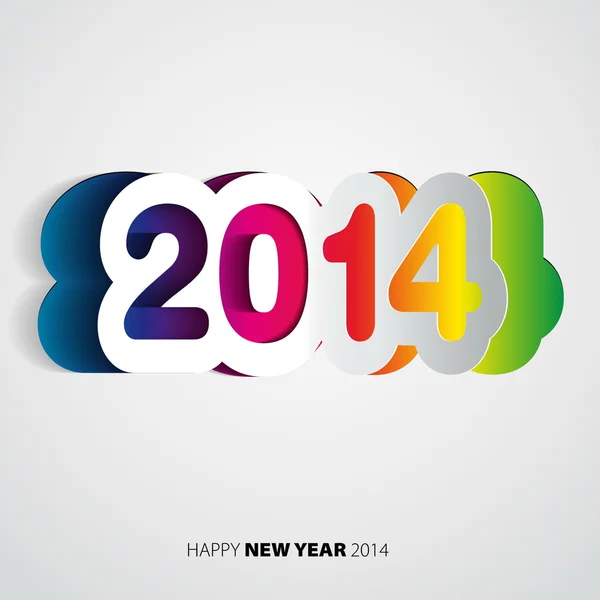 Mutlu yıllar 2014 — Stok Vektör
