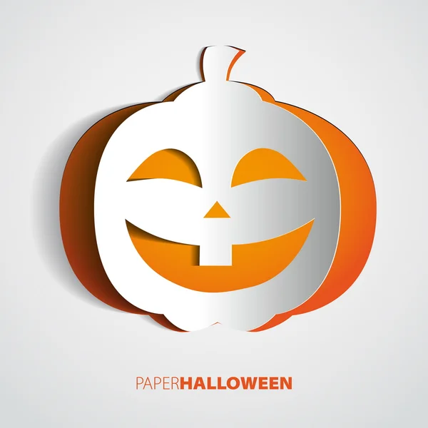 Calabaza de papel de Halloween - Scary Jack — Vector de stock