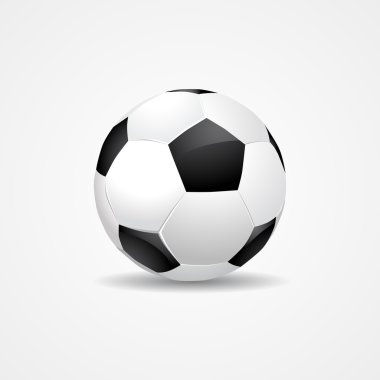 beyaz arkaplanda futbol topu