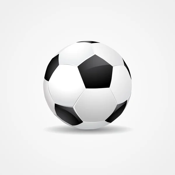 Pallone da calcio su sfondo bianco — Vettoriale Stock