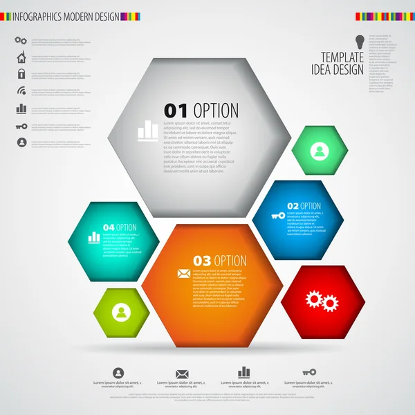 Modern infographics minimál design — Stock Vector