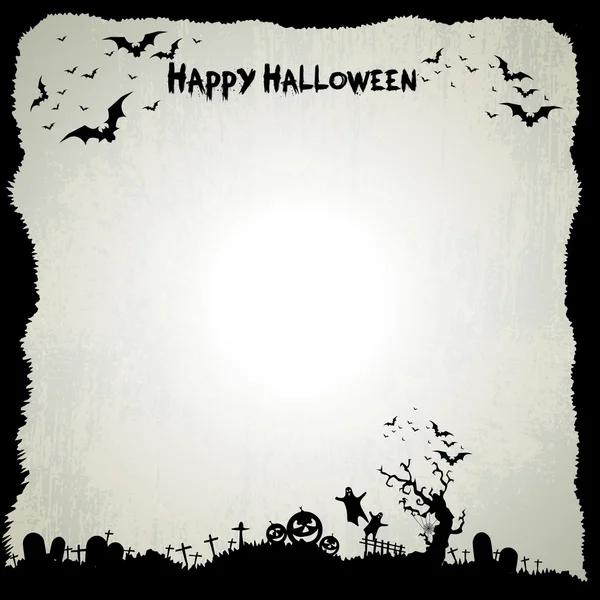 Sinal de Halloween feliz e fundo de design de tema — Vetor de Stock