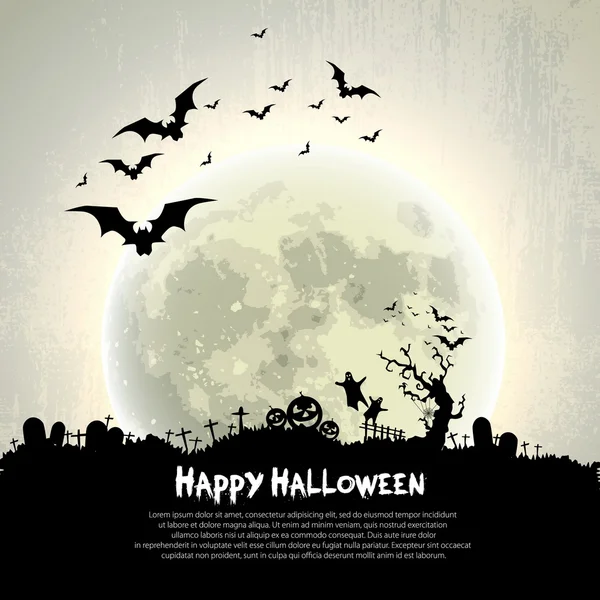 Happy Halloween sign and theme design background — Stock Vector