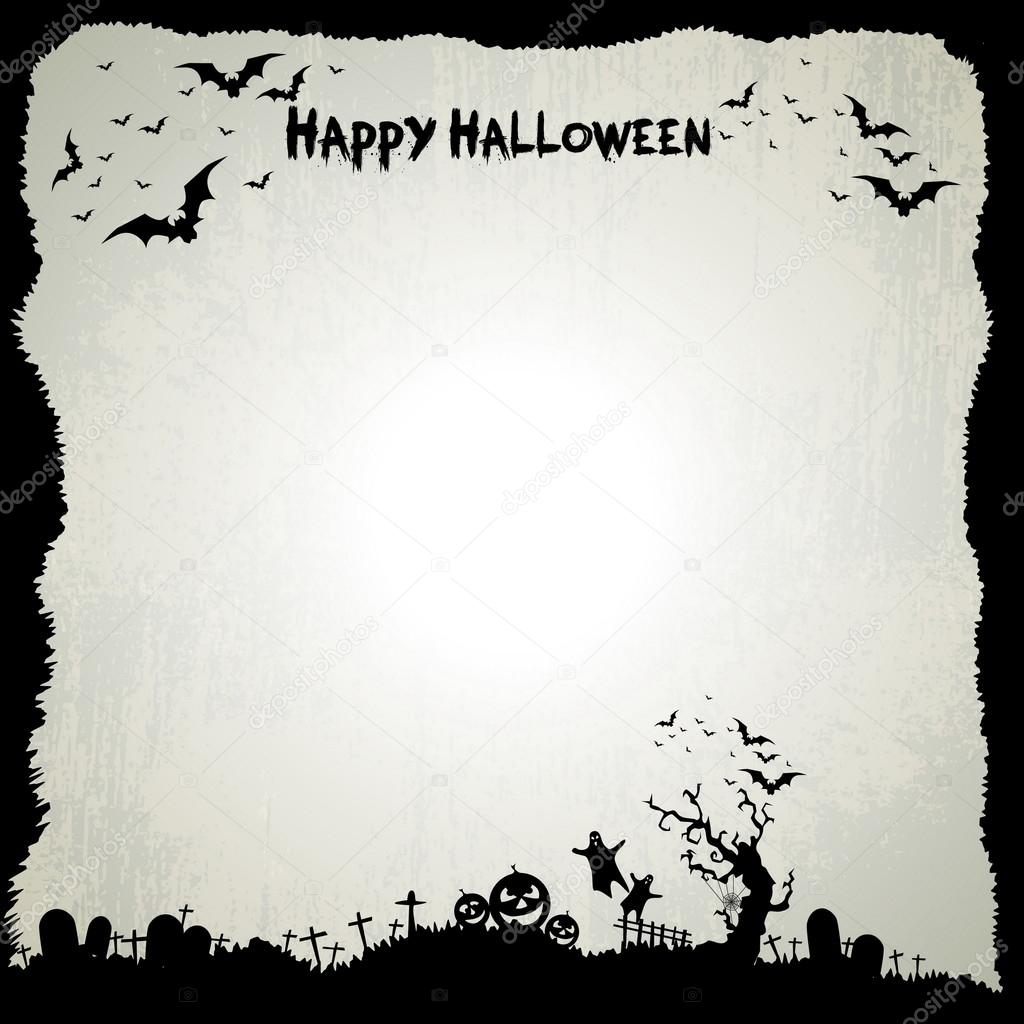 Happy Halloween sign and theme design background