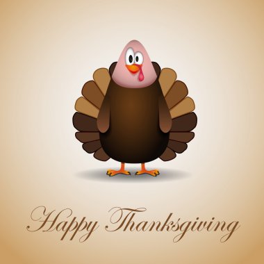 Şükran günün kutlu olsun karikatür Türkiye - kart vektör çizim