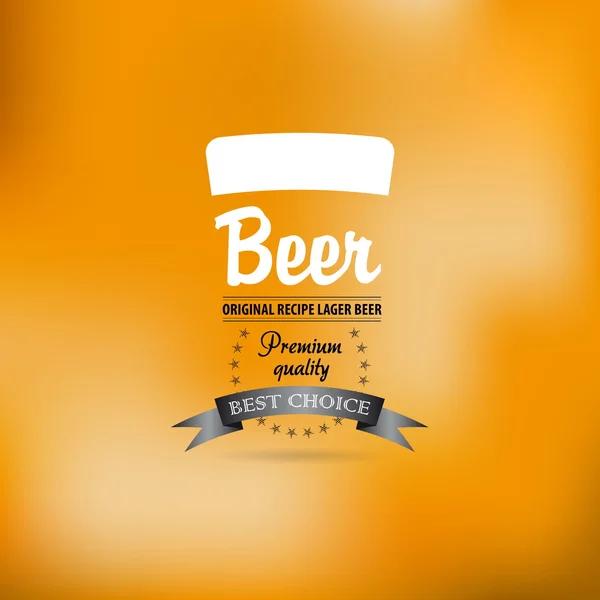 Μπύρα μενού - κομψό εστιατόριο θέμα — Διανυσματικό Αρχείο