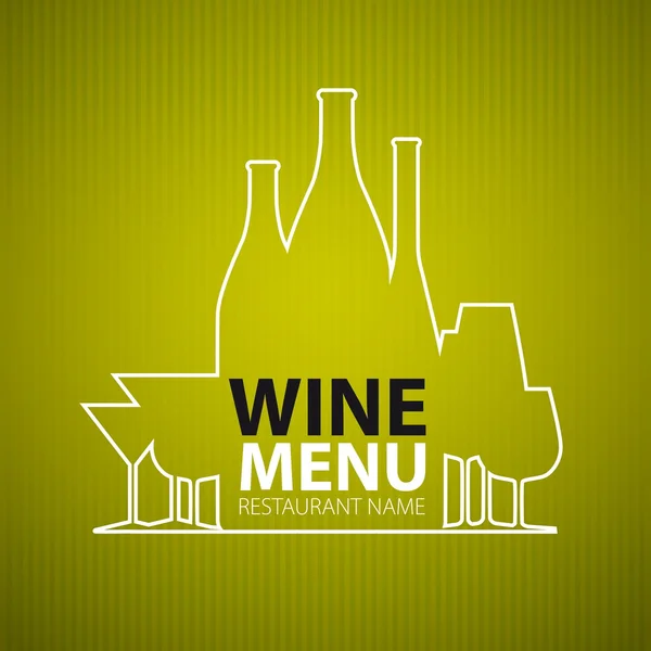 Karta menu lub wina z sztućce - ilustracja szablonu — Wektor stockowy