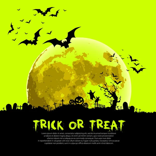 Trick or Treat tanda Halloween - Stok Vektor