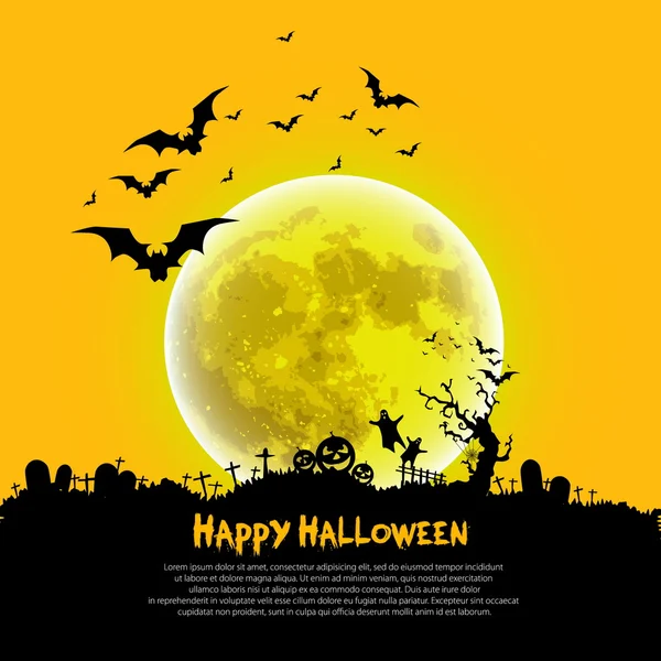 Signe d'Halloween heureux — Image vectorielle