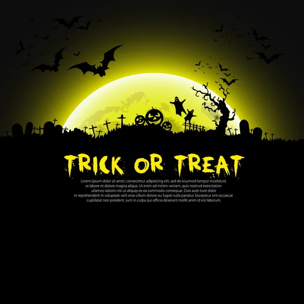 Trick ou traiter signe Halloween — Image vectorielle