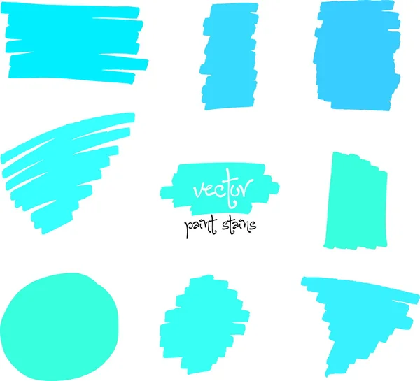 Coups de pinceau bleus — Image vectorielle