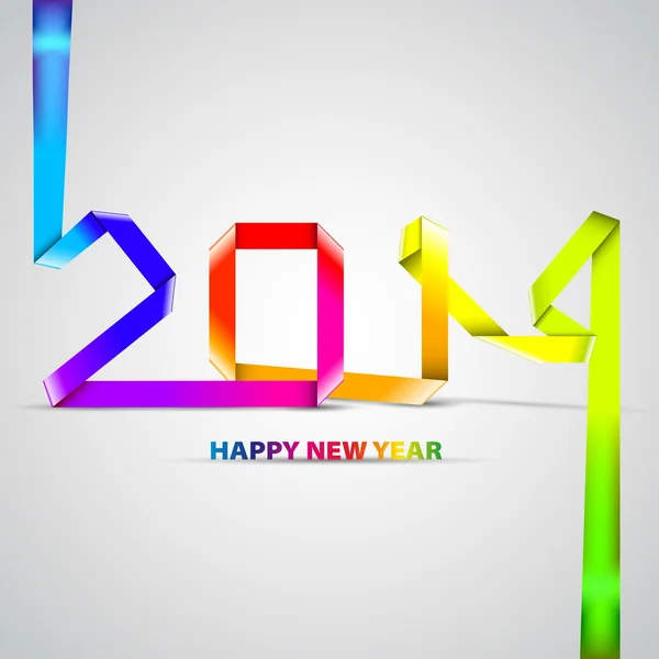 Ευχετήρια κάρτα νέου έτους 2014 — Διανυσματικό Αρχείο