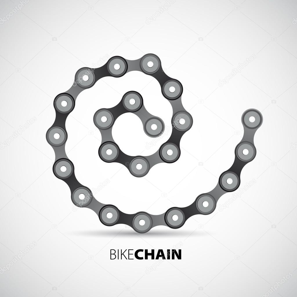 Bicycle chain in spiral