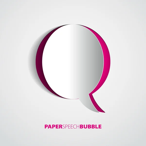 Paper Speech bubble — Stock Vector