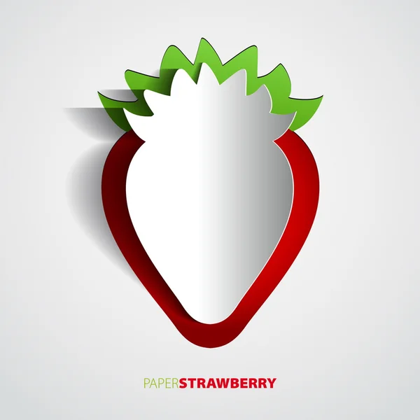 Papper strawberry cutout — Stock vektor