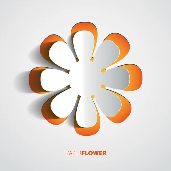 Φόντο χρώμα αποκομμένες λουλούδι — Διανυσματικό Αρχείο