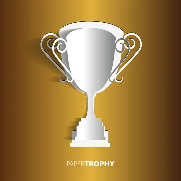 Paper trophy with space for your text — Stock Vector