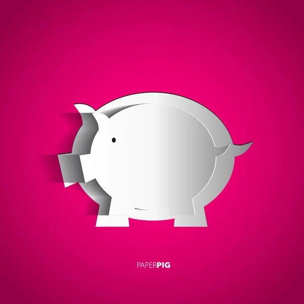 Papierschwein — Stockvektor