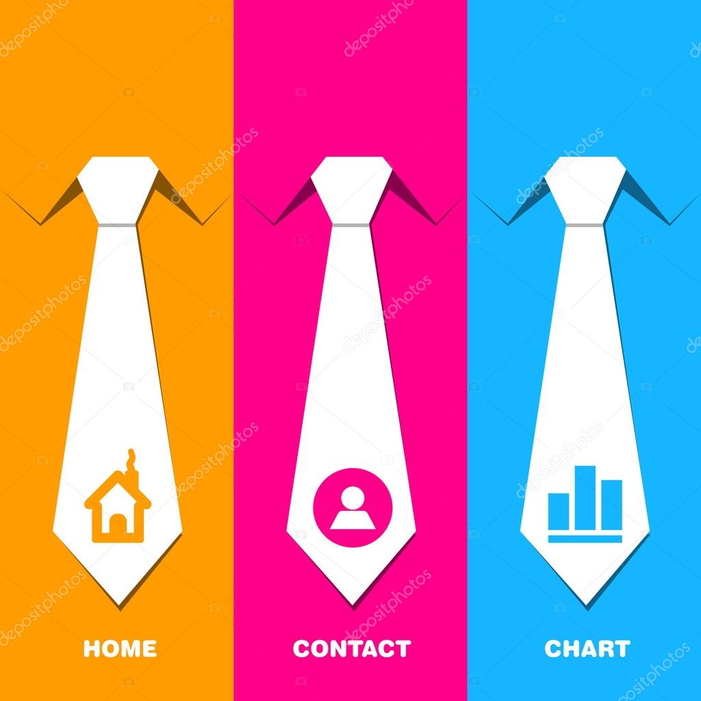 Comunication set with neck tie - management idea