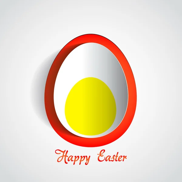 Easter boiled egg - Happy easter card — Stock Vector