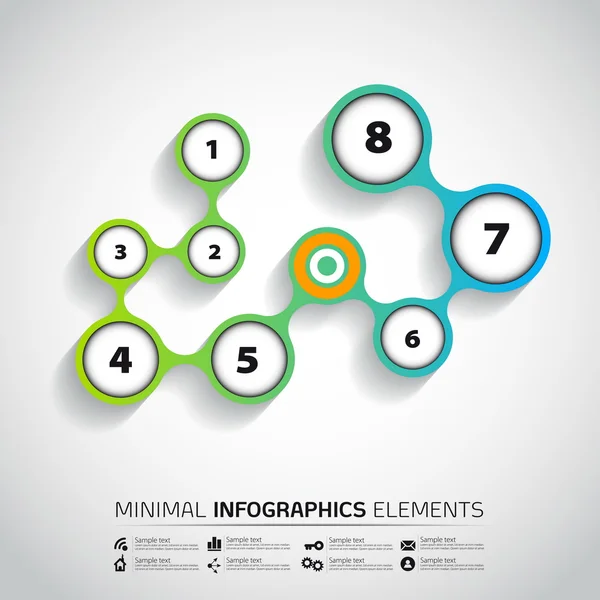 Infografías modernas diseño web minimalista - vector eps10 — Archivo Imágenes Vectoriales