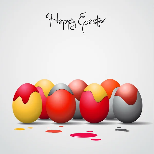 Vtipné velikonoční vajíčka s barevné skvrny — Stockový vektor