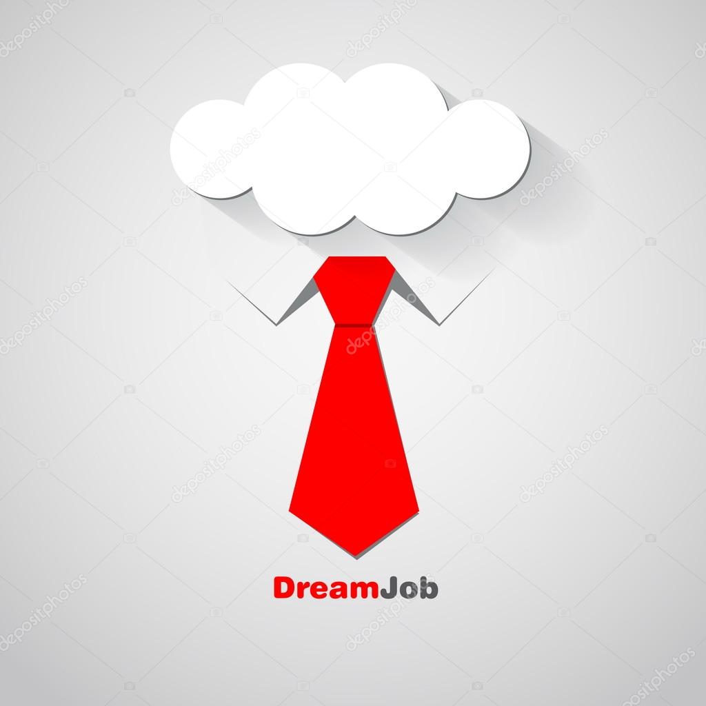Dream job - conceptual logo eps10 illustration