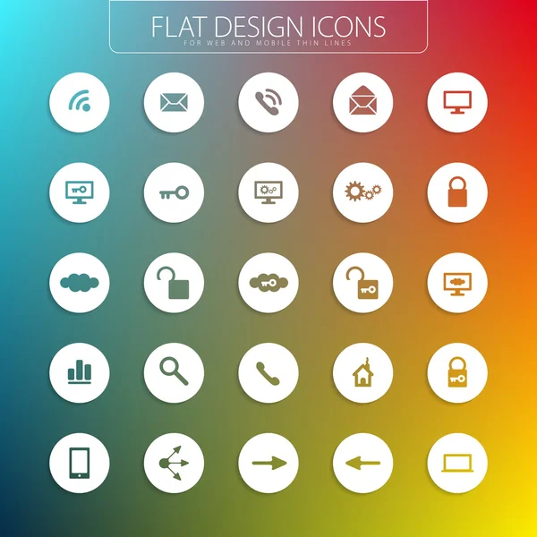 düz tasarım - simgeleri paketi.