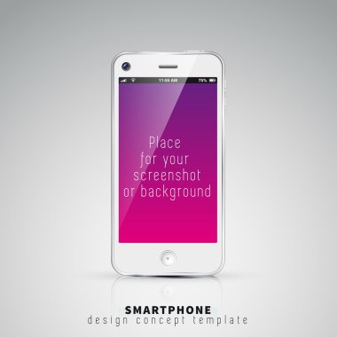 Smartphones white  design clipart