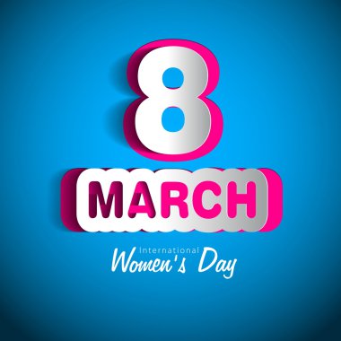 Kadınlar Günü tebrik kartı.