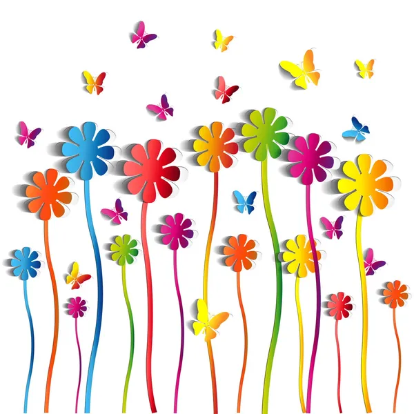 Kağıt çiçekler arka plan